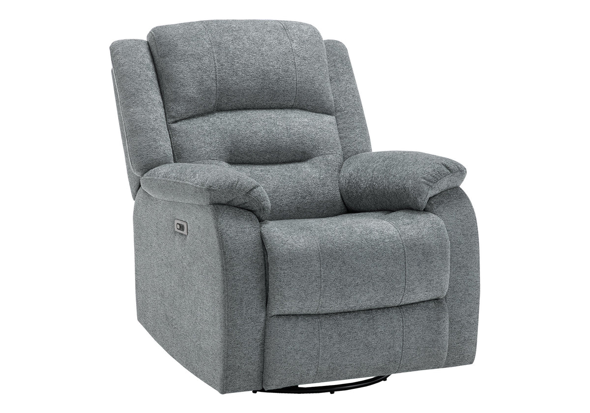 Reclining Chair, 34" Wide, Usb Ports Included, Power Recliner, Large, Upholstered, Swivel, Glider, Transitional