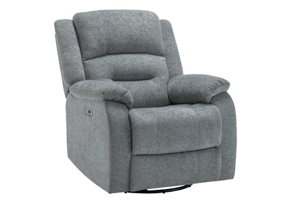 Reclining Chair, 34" Wide, Usb Ports Included, Power Recliner, Large, Upholstered, Swivel, Glider, Transitional