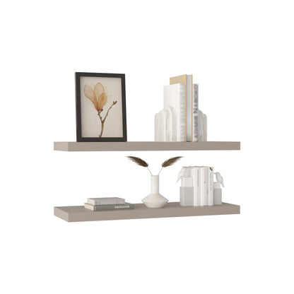 Ecco 31.5" Wide  Floating Shelves Set of 2, Shelves for Wall Decor for Bedroom, Bathroom Storage Shelves, Book Shelves for Living Room – Model B200P235853