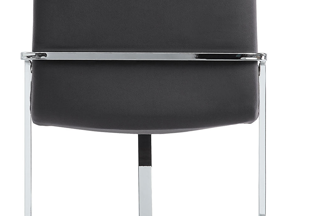 Zlatan Gray Velvet & Chrome Finish Side Chair (Set of 2)