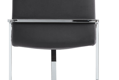 Zlatan Gray Velvet & Chrome Finish Side Chair (Set of 2)