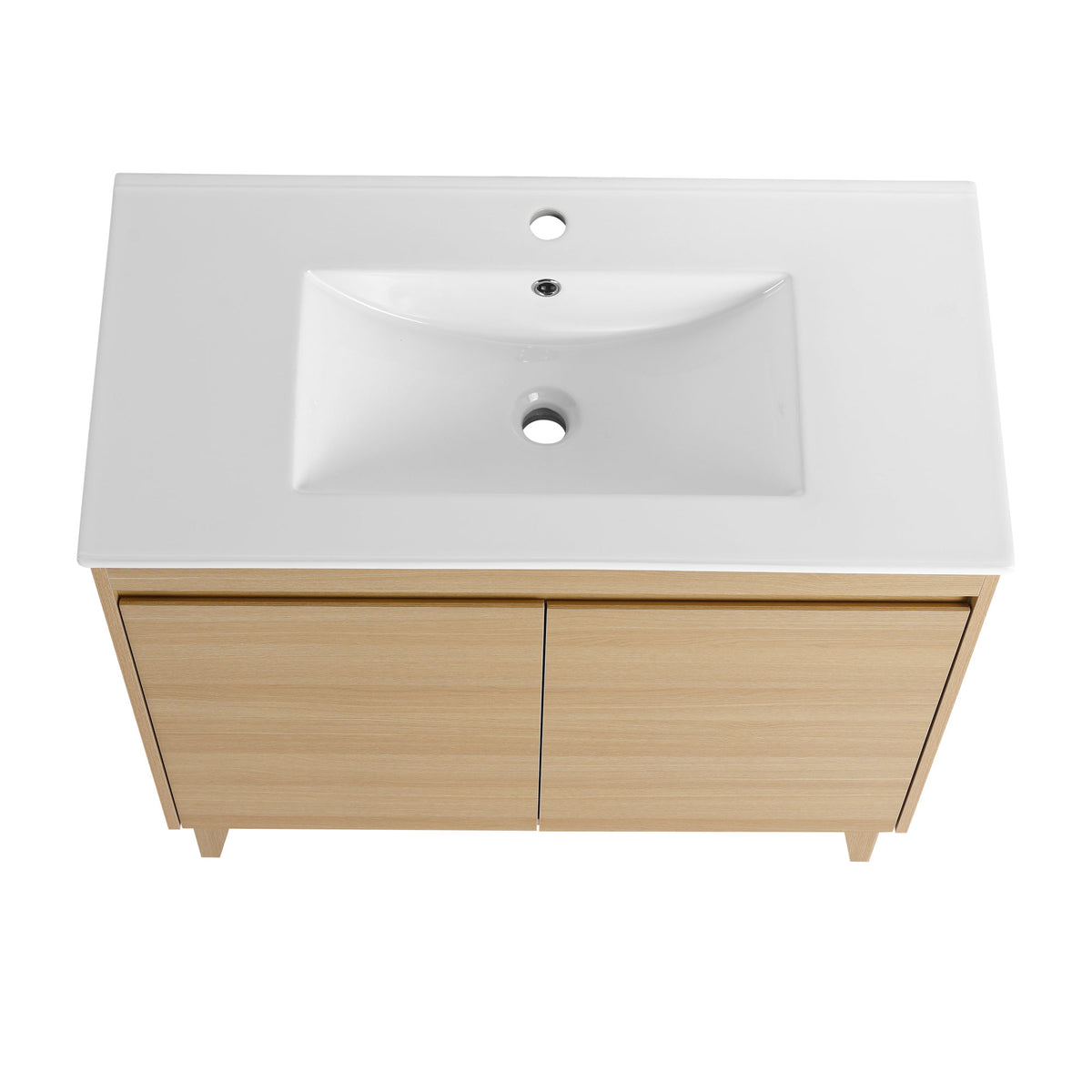 36" Freestanding Bathroom Vanity With Ceramic Sink