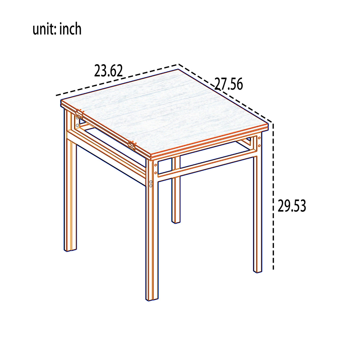 Extendable Dining Table Set with 4 Chairs, Industrial Rectangular Expandable Kitchen Table, Wood Grain Metal Frame Space Saving Dinner Furniture for Small Family Apartment