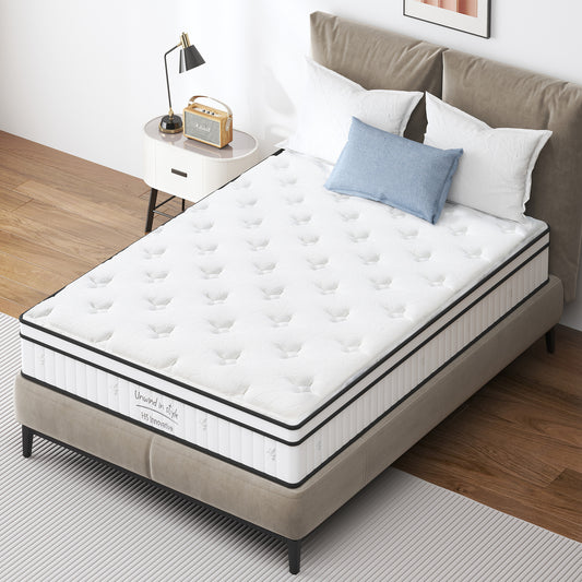 King Size Mattress,10 Inch Hybrid Mattress, Individually Pocketed Innerspring, Medium Firm