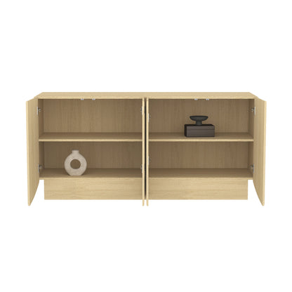 Manhattan Comfort Ardea 60" Sideboard in Natural Oak (4-Door)