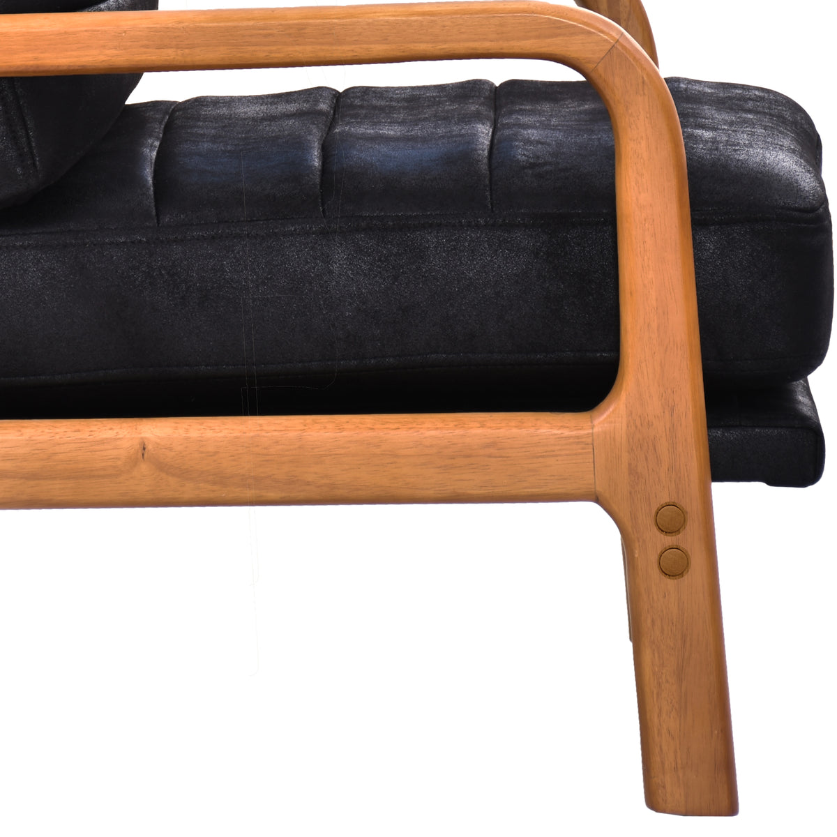 Foil fabric wood armchair