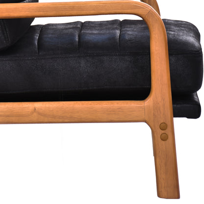 Foil fabric wood armchair