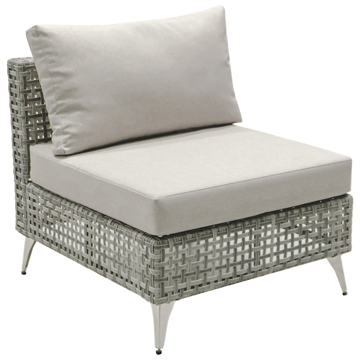 K&K 7-Piece Wicker Patio Furniture Set, Outdoor Conversation Set Sectional Sofa with Water Resistant Grey Thick Cushions and Coffee Table
