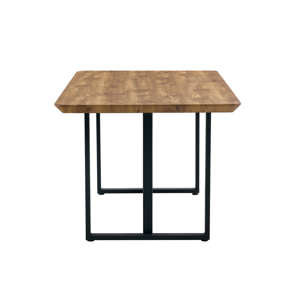 Modern minimalism and luxurious wood rectangular patterned dining table. The computer desk. Dining tables are used