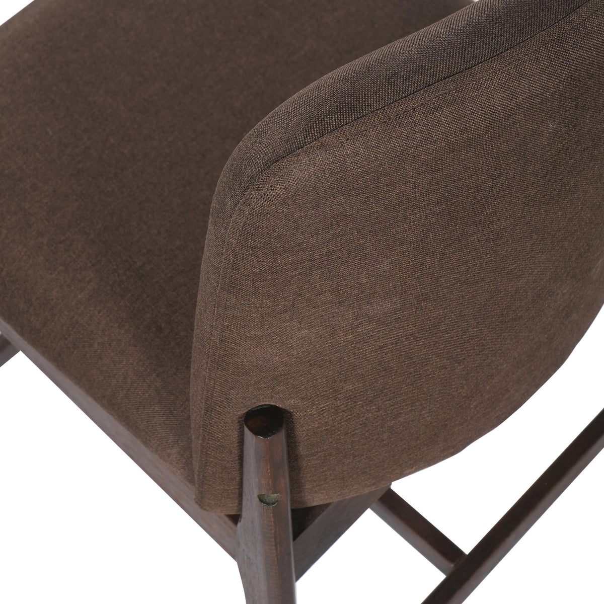 Clara Indoor Wooden Upholstered Counter stool, Walnut Finish with Taupe Cushion, Set of 2