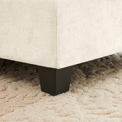 Loveseat Cloud Sectional Couches Chenille Fabric, Quilted Pleated Design, Ergonomic Design – Beige