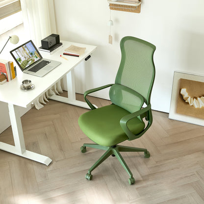 Ergonomic Colorful Office Chair 350LBS Home Office Mesh Breathable High Back, With Adjustable Lumbar Support Computer Chair - Green