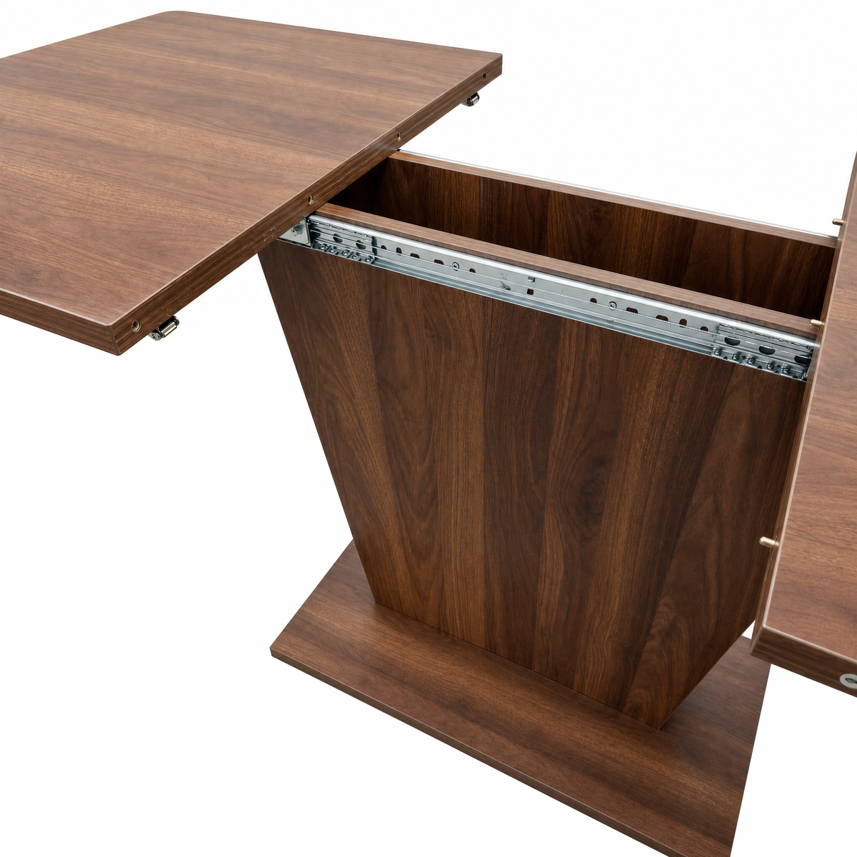 Extendable Dining Table, Modern Expandable Kitchen Table, Rectangular Dinner Table for Small Space Home Restaurant