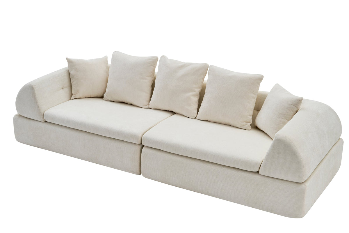 Cloud Modular Sectional Sofa - Shape Boneless Couch & Deep Fluffy Seat, No Assembly Required for Living Room Bedroom