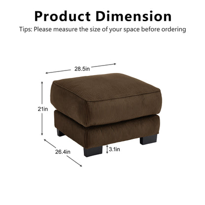 Ottoman Corduroy -Brown