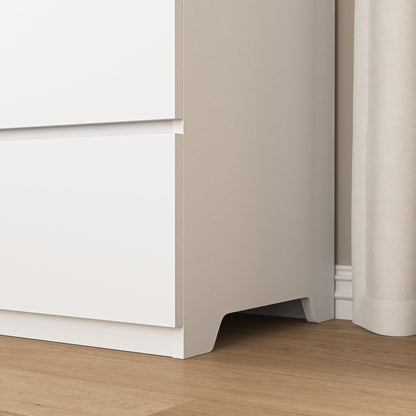 9 Drawer Dresser with No Handle Design, Modern White Matte Wood Dresser, Storage Chest of Drawers – Model W409P371352