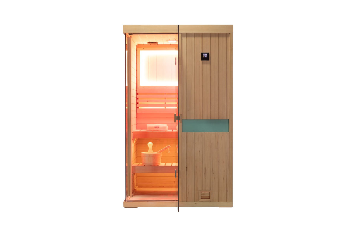 3 person hemlock wood Steam Sauna room