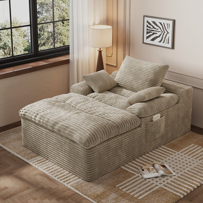 Single-seat sofa,Corduroy Fabric,Deep Seat Couches,No Assembly,1pcs for Bedroom,Apartment and so on...