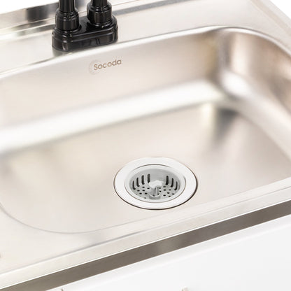 White 2-Piece Kitchen Sink Cabinet Set
