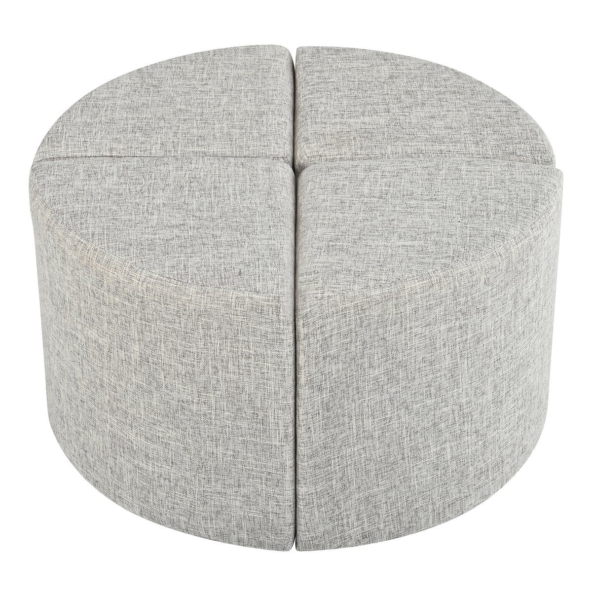 U-Can Multi-Functional Oval Coffee Table with Storage & 4 Fabric Stools