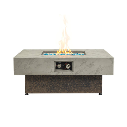 34‑Inch Square Propane Fire Pit Table, Modern 2‑in‑1 Outdoor Fire Pit Table with 3‑Position Adjustable Height for Patio Backyard Leisure