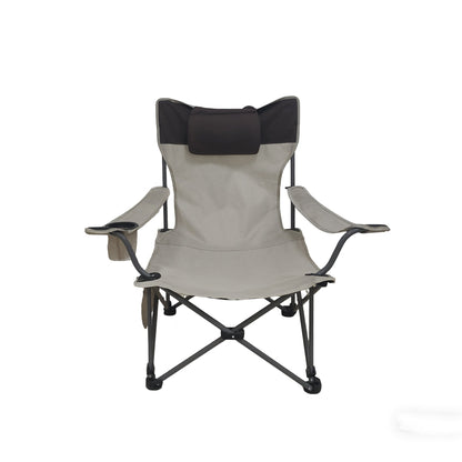Outdoor Camping Chairs Folding/Portable/Adjustable reclining chair(Three-level adjustment), Side Pockets & Cup Holder,Carry Bag,Beige