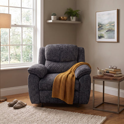 Thick Padded Single Accent Sofa Chair with Armrests, Comfort Indoor Lazy Lounge Chair for Living Room Bedroom Home