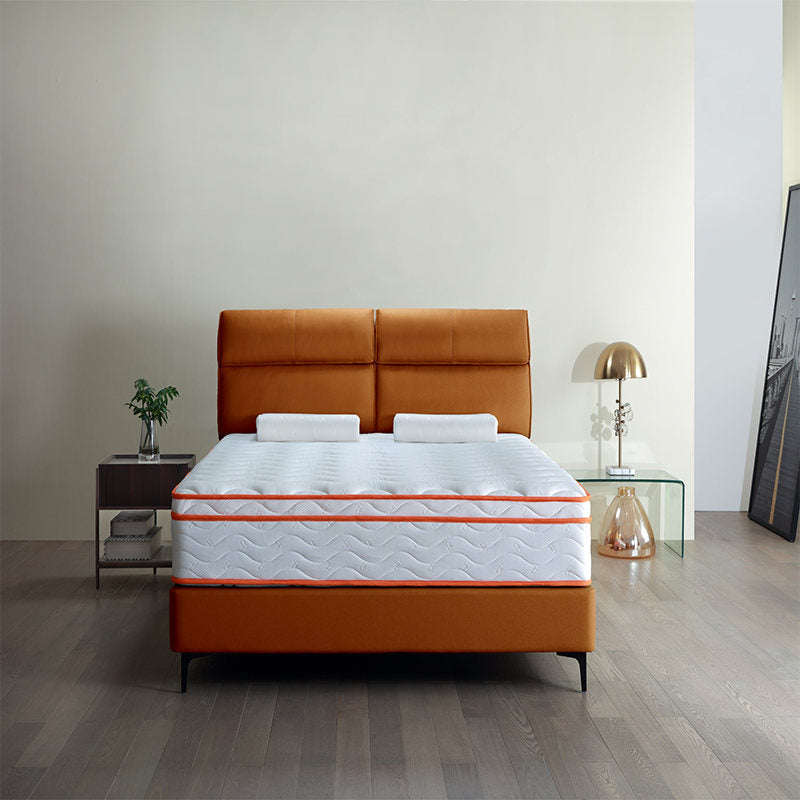 Queen Mattress, 10 Inch Hybrid Mattress in a Box, Memory Foam and Pocket Springs, Fiberglass Free, Soft and Breathable, Medium Firm Feel