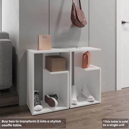 Side Table 25" H, 1 Shelf