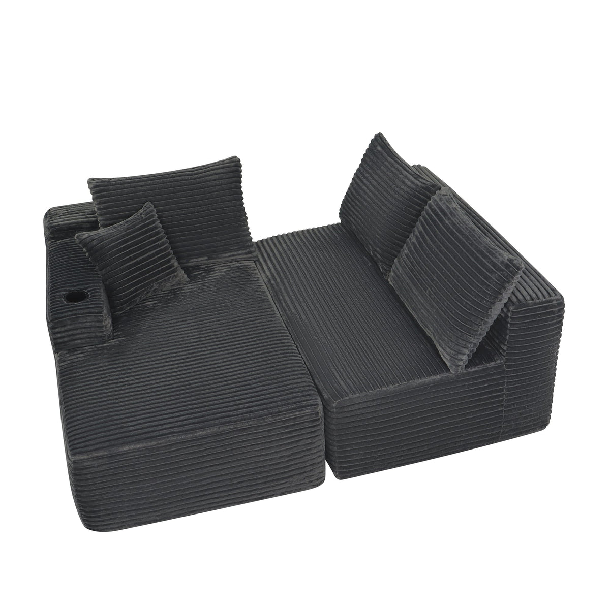95.6" Cloud Sectional Couch with L-Shape Chaise, Modern Modular Sofa with Deep Seat, Upholstered Couches
