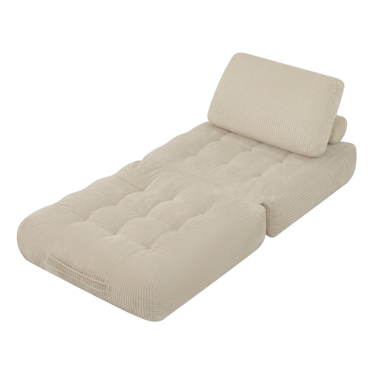 62.9"Corduroy Fabric Beanbag Couch for Living Room, Bedroom & Dorm, Cozy Fluffy Cloud Mini Couch,Corduroy
