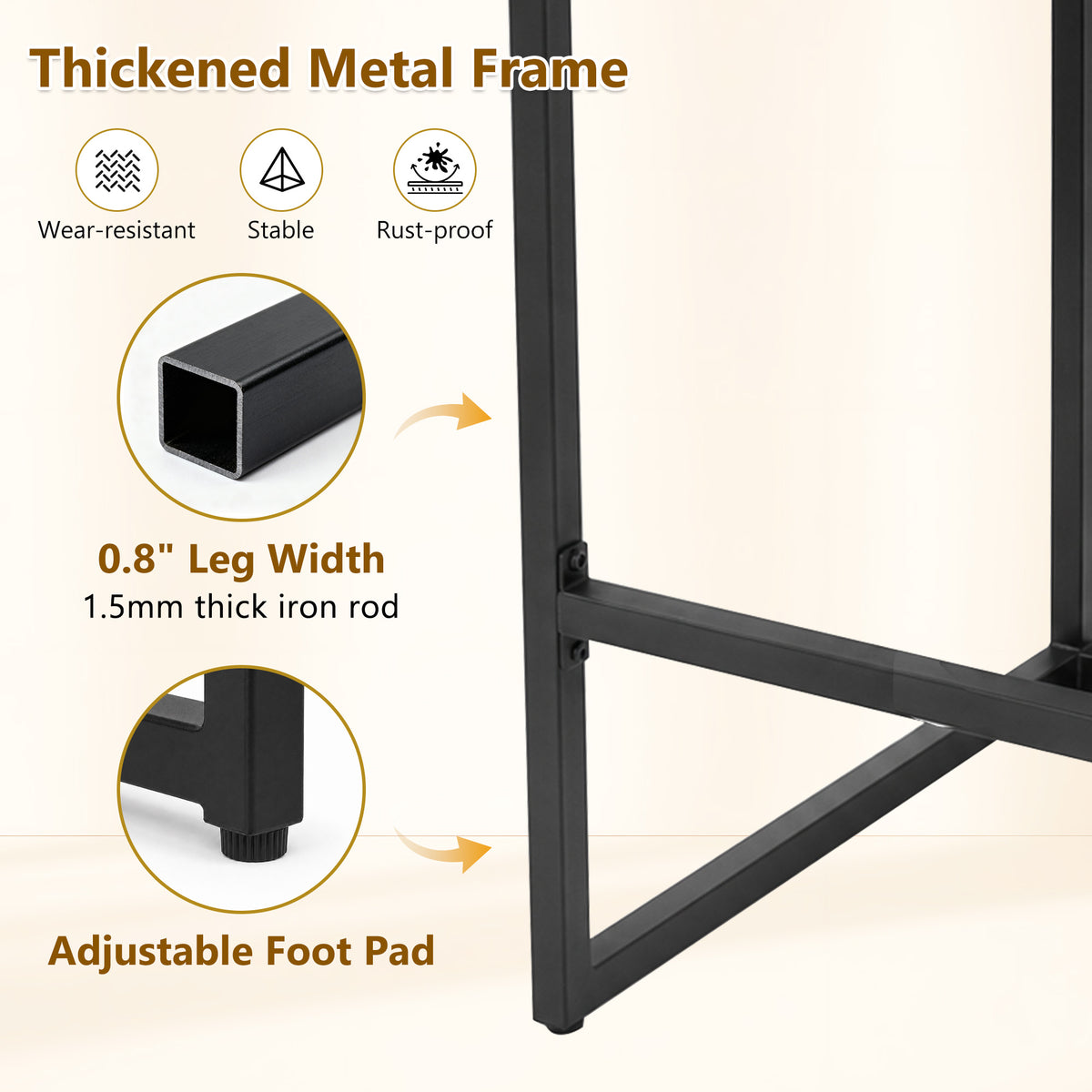 25.6 Inch Counter Height Bar Stools Set of 2 with PU Cushion and Back Modern Bar Chairs for Kitchen Island Counter with Metal Leg for Restaurant Dining Room Office, Green and Black.W2920P462102