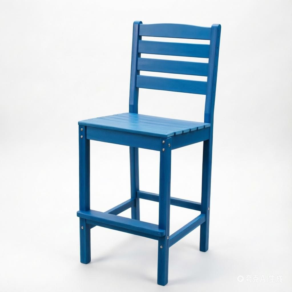 Outdoor Patio Bar Height Chair, All-Weather HDPE Tall Balcony Adirondack Stools for Bistro, Garden, Backyard, Deck