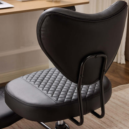 Meditation chair, an ergonomic cross-legged seating chair with lumbar support and a height-adjustable seat cushion, ideal for people engaged in high-intensity office work. Black