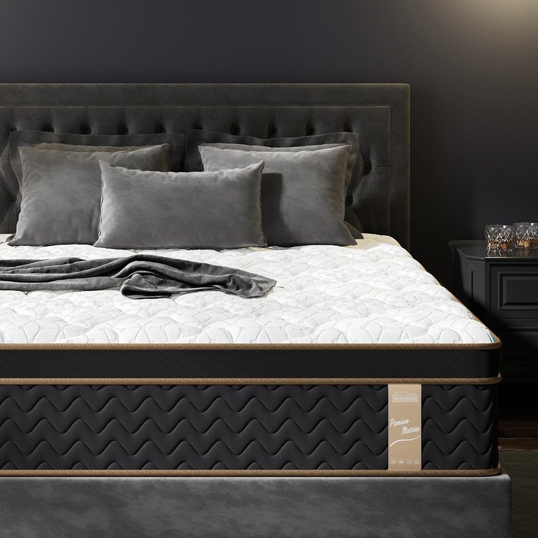 Twin Mattress, 10 Inch Plush Hybrid Mattresses with Gel Memory Foam, Fiberglass-Free Mattress in a Box, Individual Pocket Spring-Motion Isolation-Edge Support, CertiPUR-US Certified