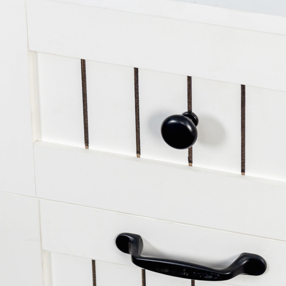 Laundry Cabinet, with 2 Removable laundry basket and 2 Drawers