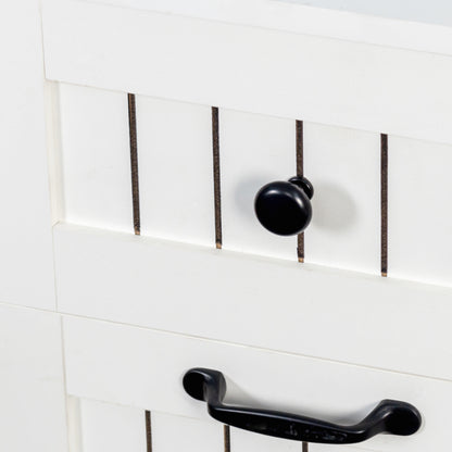 Laundry Cabinet, with 2 Removable laundry basket and 2 Drawers