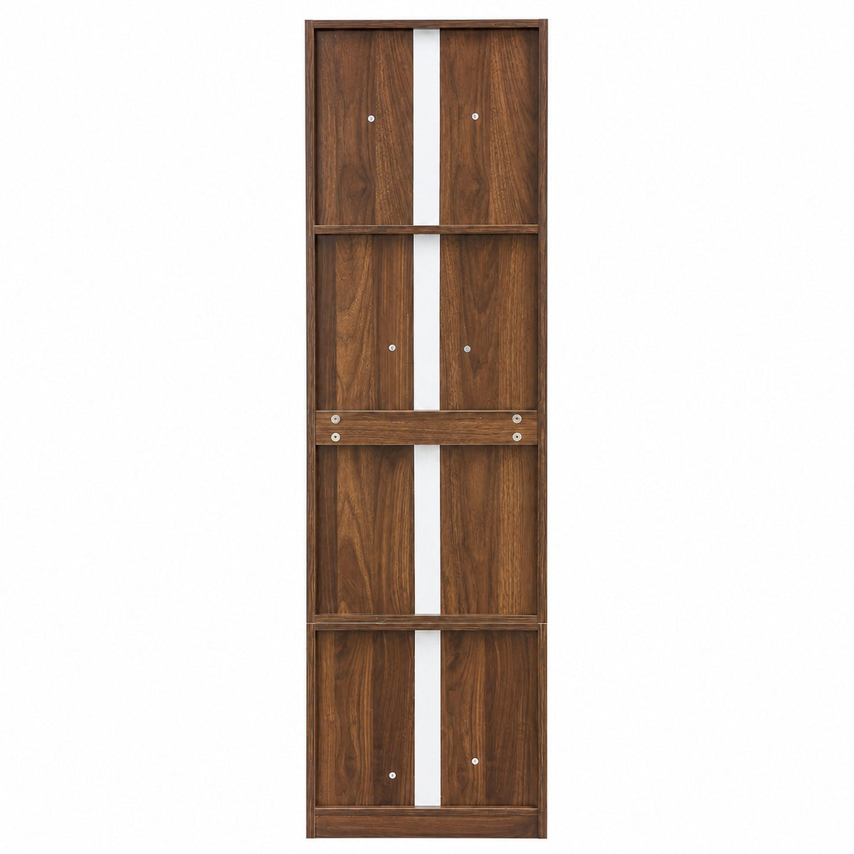 5-Tier Slim Tall Bookcase, Narrow Storage Cabinet with  Glass Flip Up Doors, Freestanding  Display Bookshelf, Vertical Corner Storage Organizer for Living Room, Bedroom, Home Office