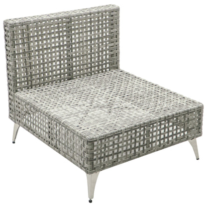 K&K 7-Piece Wicker Patio Furniture Set, Outdoor Conversation Set Sectional Sofa with Water Resistant Grey Thick Cushions and Coffee Table