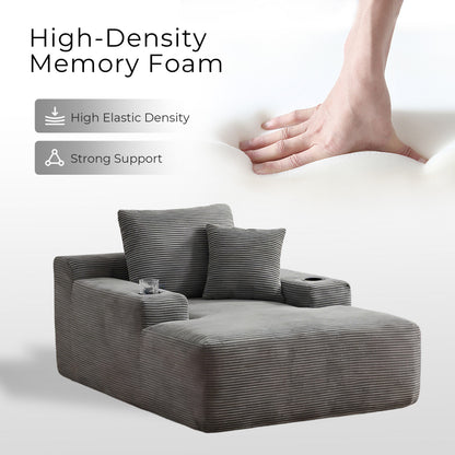 Morpheus Oversized Compressed Single Sofa,Grey