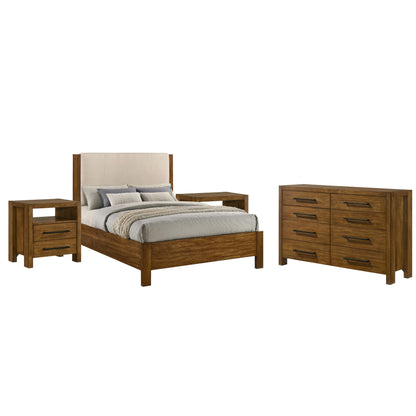 Alden Warm Brown Queen 4-Piece Bedroom Set