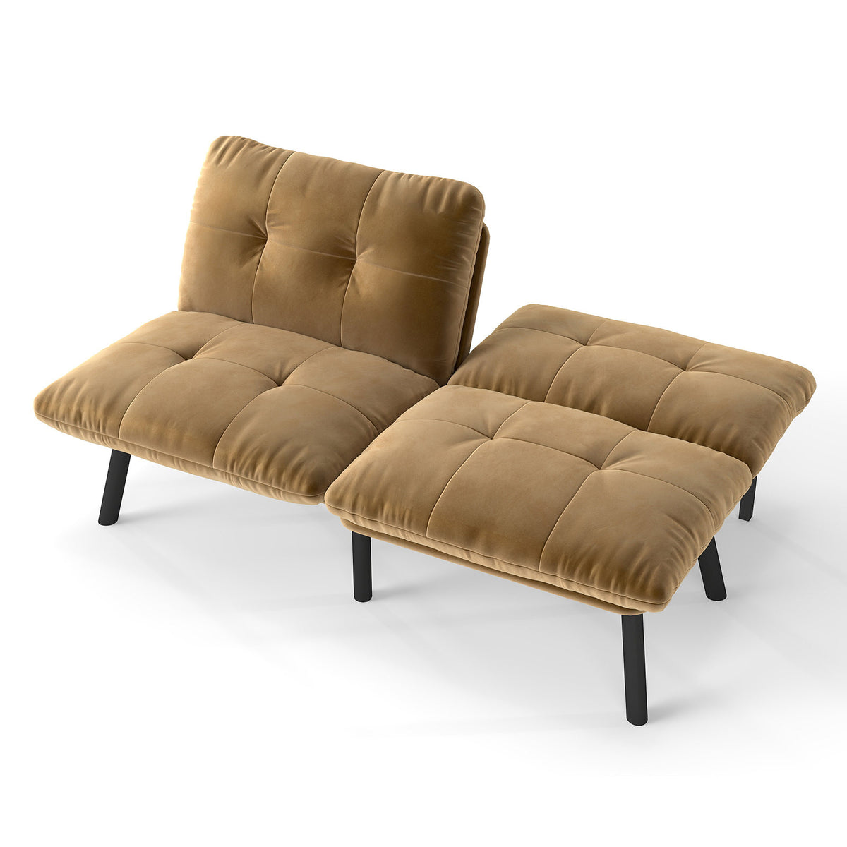 Brown Convertible Folding Modern sofa Bed