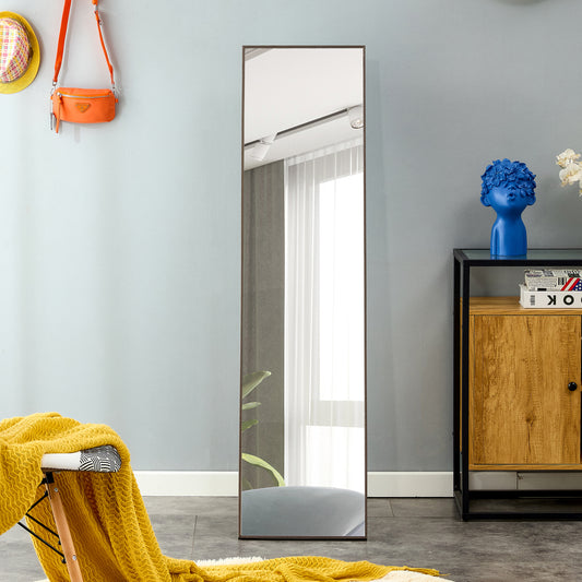 3rd generation gray solid wood frame full length mirror, dressing mirror, bedroom porch, decorative mirror, clothing store, floor mounted large mirror, wall mounted. 58 '* 15'W1151127084