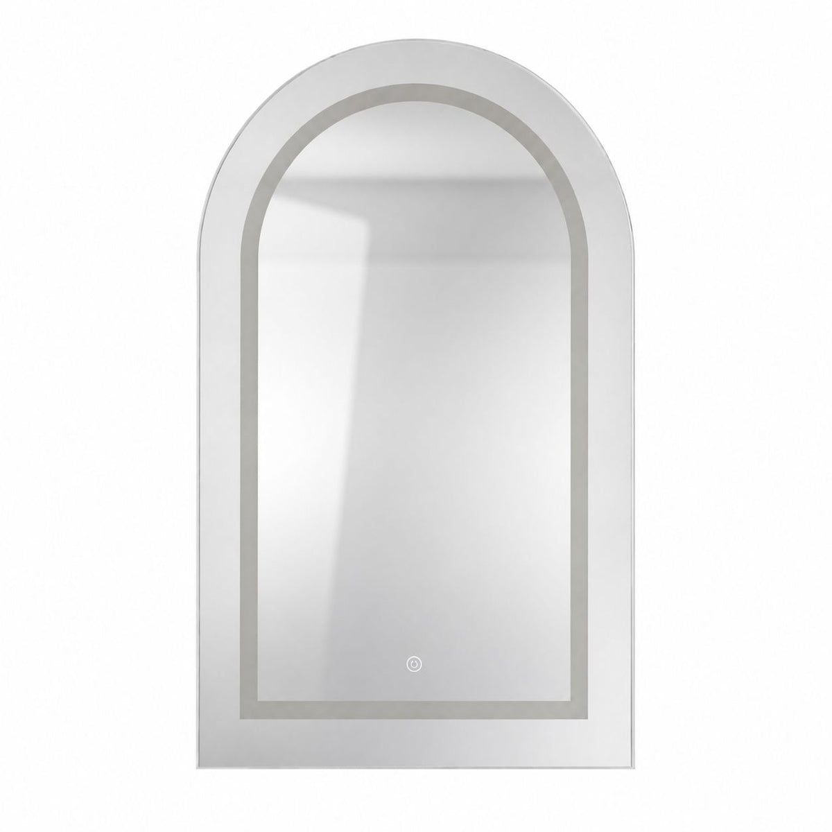 Arched LED Bathroom Cabinet, Wall Mounted Bathroom Mirror Cabinet with Storage, Touch Control Lighted Vanity Mirror Cabinet for Bathroom