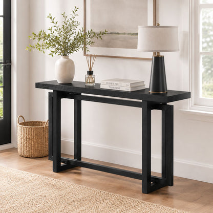 59' Narrow Console Table - MDF Entryway Sofa Table for Hallway, Living Room, Foyer with Space-Saving Design