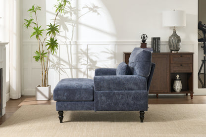 Modern Chaise Lounge , Upholstered Indoor Leisure Sofa Recliner, Chair Sleeper for Bedroom, Living Room, Study Room, Office, BLUE