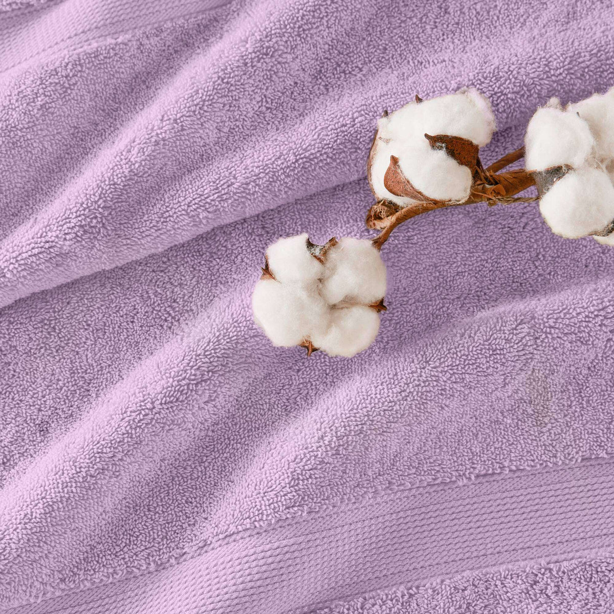 8-Piece Ultra-Soft 100% Cotton Absorbent Towel Set, Lilac