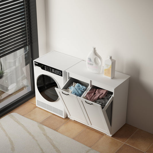 Laundry Cabinet, with 2 Removable Liner Bags