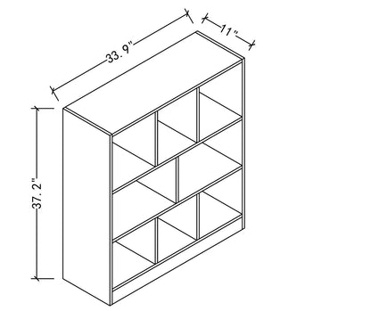 Eight layer simple household white bookshelf
