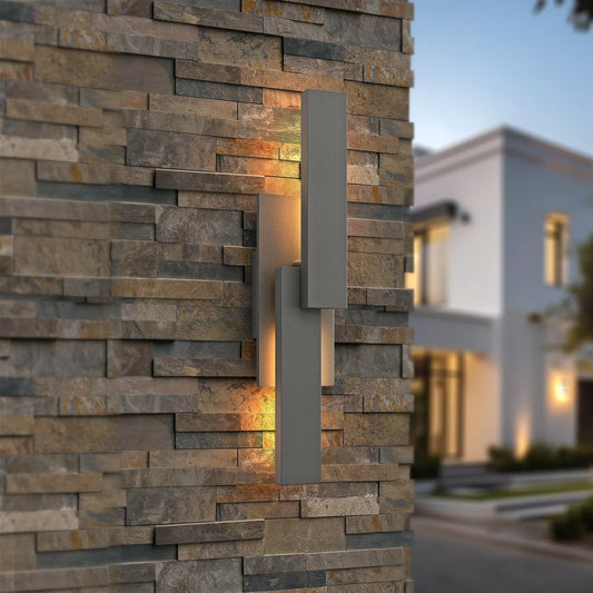21''H Dimmable LED Gray Aluminum Outdoor Wall Light